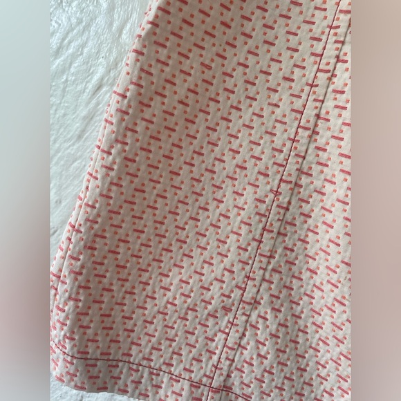 MaxMara Weekend cream/peach unlined, a-line  midi skirt, side zip ; size 10 - Picture 6 of 6